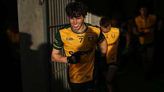 Finnbarr Roarty of Donegal makes his way out for the second half of the Allianz Football League Division 1 match between Armagh and Donegal at BOX-IT Athletic Grounds in Armagh. Photo by Ramsey Cardy/Sportsfile.