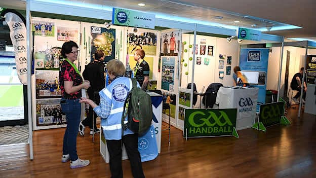 Exhibit stands at The Club Summit showcased a wide range of initiatives produced by the Gaelic games Associations as well as companies offering goods and services such as playing equipment, teamwear, and turf care.