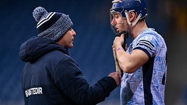 Dublin manager Niall Ó Ceallacháin and Cillian Hayes. Photo by Stephen McCarthy/Sportsfile