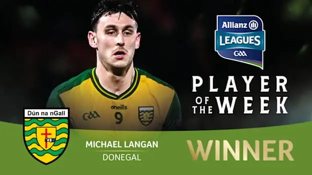 Michael Langan voted GAA.ie Footballer of the Week