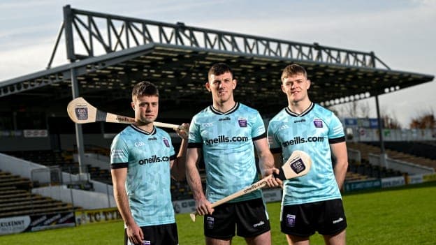 In attendance, from left, Cork U20 hurler William Buckley, Kilkenny hurler Eoin Cody and Offaly U20 hurler Cathal King at UPMC Nowlan Park in Kilkenny as oneills.com, leading online sportswear retailer, with the GAA are delighted to announce the third year of their U20 GAA All-Ireland Hurling Championship sponsorship deal. Photo by David Fitzgerald/Sportsfile.