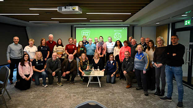 Attendees and speakers during the GAA Community Engagement for Climate Action Toolkit launch at Croke Park.