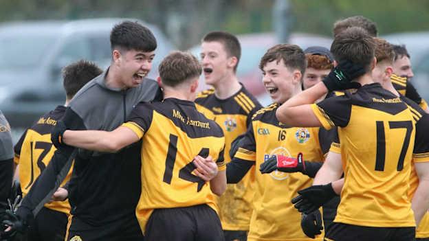 Portglenone players celebrate after winning the Antrim Minor B football championship. Photo credit: Colleen Webb.