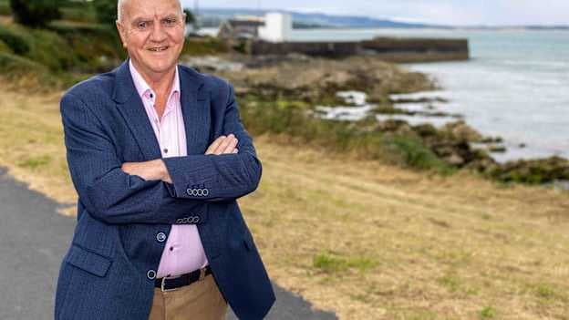 Cyril Farrell pictured during the recording of Laochra Gael.