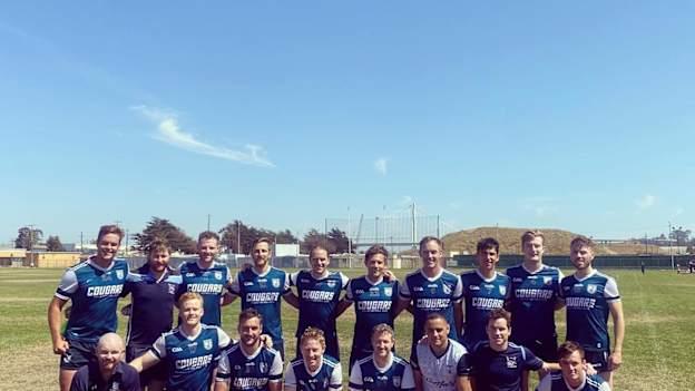 The LA Cougars team following a win over Seán Treacys in 2023.