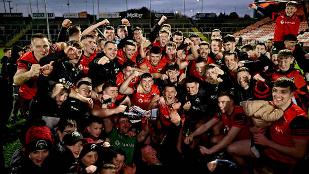 Madden Raparees celebrate after victory in the Armagh County Senior Club Football Championship final match between St Patrick's Cullyhanna and Madden Raparees at BOX-IT Athletic Grounds in Armagh. Photo by Piaras Ó Mídheach/Sportsfile.