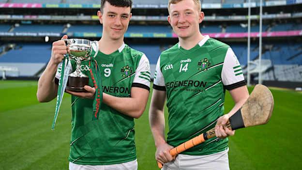 Scoil Mhuire agus Íde, Newcastle West players Diarmuid Lyons and Andrew Lyons. Photo by Stephen McCarthy/Sportsfile