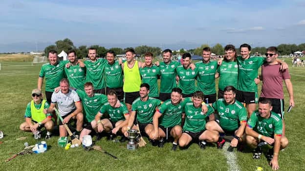 The Celtic Cowboys hurlers pictured after winning the 2023 USGAA Junior 'A' Hurling Championship. 