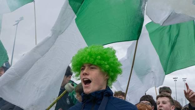 Coláiste Mhuire, Mullingar supporters on the march! Photograph courtesy of the school's Facebook page. 