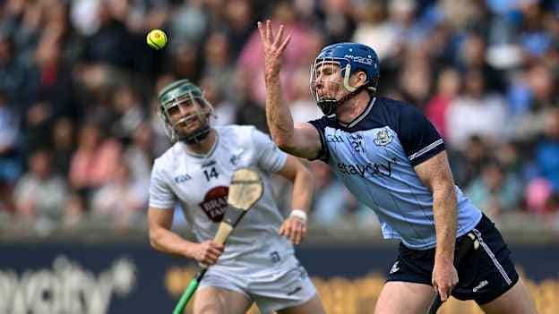 Andy Dunphy of Dublin in action against Gerry Keegan of Kildare during the Leinster GAA Senior Hurling Championship Round 2 match between Dublin and Kildare at Parnell Park in Dublin. Photo by Mark Kavanagh/Sportsfile.