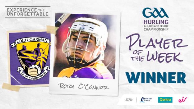 Wexford's Rory O'Connor is this week's GAA.ie Hurler of the Week. 
