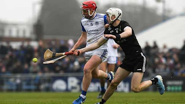 Darragh McNamara, St Flannan's College, Ennis and Shane Cleary, Nenagh CBS, in Dr Harty Cup Final action. Photo by John Sheridan/Sportsfile