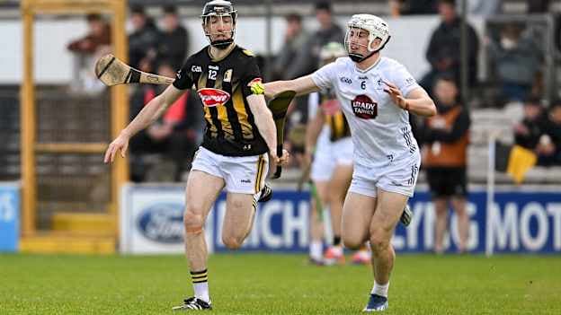 Tom Phelan, Kilkenny, and Conan Boran, Kildare, in Leinster SHC action at UPMC Nowlan Park. Photo by Paul Phelan/Sportsfile