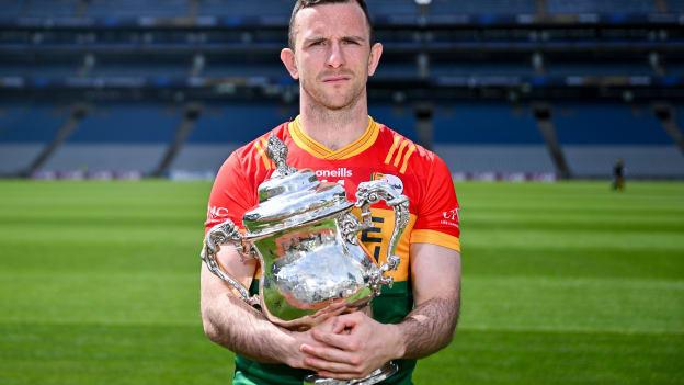 Darragh Foley of Carlow in attendance at the launch of the Tailteann Cup 2024 at Croke Park in Dublin. Photo by Piaras Ó Mídheach/Sportsfile.