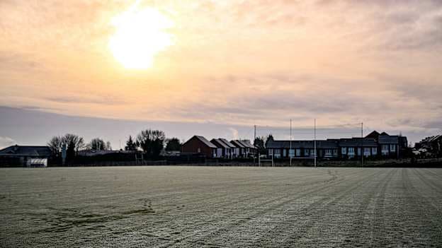 A general view of Davitts GAC pitch after the postponement of the Electric Ireland Higher Education GAA Sigerson Cup Round One match between St Mary's University College and Queens University. Photo by Ben McShane/Sportsfile