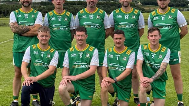 The Carrickmacross Emmets Senior Men's GAA Rounders team that will contest Sunday's All-Ireland Final. 
