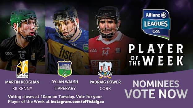 Kilkenny’s Martin Keoghan, Tipperary’s Dylan Walsh, and Cork’s Pádraig Power are this week’s nominees for GAA.ie Hurler of the Week.


