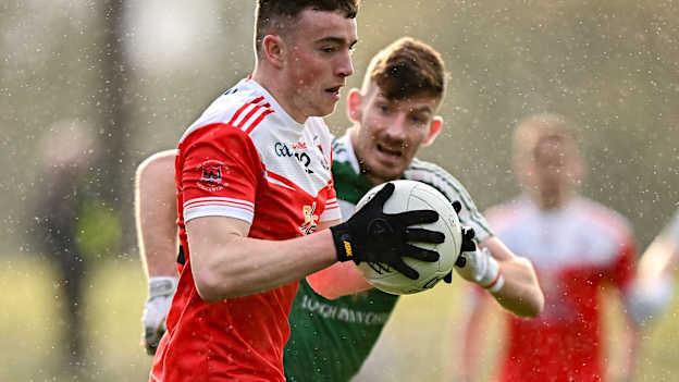 Seán Canning, Pádraig Pearses, and Shane Quinn, Mohill, in AIB Connacht Club SFC action. Photo by Seb Daly/Sportsfile