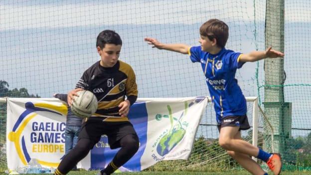 Action from the 2024 Gaelic Games Europe Féile hosted by the Keltoi Vigo club in Galicia, Spain. 
