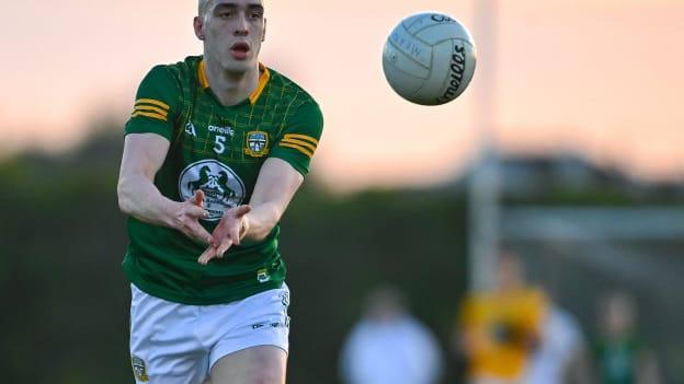 Eamonn Armstrong of Meath during the EirGrid Leinster GAA Football U20 Championship semi-final match between Kildare and Meath at Manguard Park at the Kildare GAA Centre of Excellence in Hawkfield, Kildare. Photo by Tyler Miller/Sportsfile.