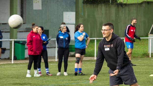 Native Galician Gaelic games coaches taking part in a coach education day as part of the Erasmus+ exchange which is a GAA National Games Development project supported by Leinster GAA and Gaelic Games Europe. 