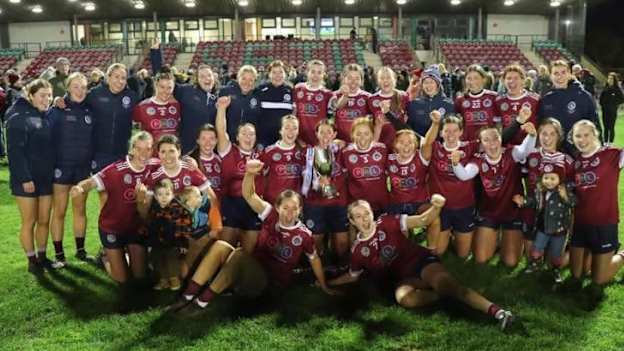 Dicksboro celebrate after winning the AIB Leinster Club Senior Camogie Championship. 