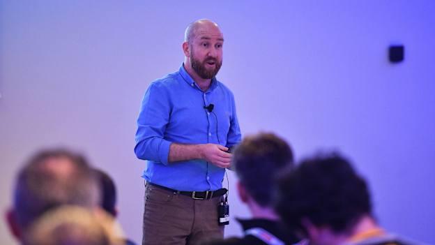 Shane Keegan speaking at the GAA Games Development Conference in 2020. Photo by Seb Daly/Sportsfile