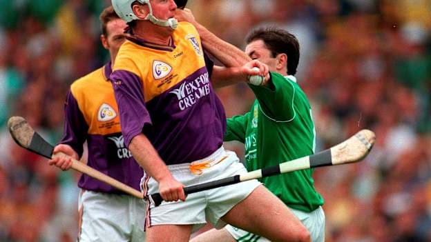 Tom Dempsey of Wexford in action against Declan Nash of Limerick during the Guinness All-Ireland Senior Hurling Championship Final match between Wexford and Limerick at Croke Park in Dublin. Photo by Ray McManus/Sportsfile.