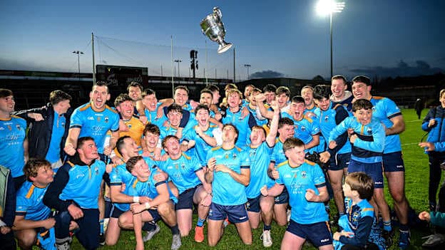 Salthill-Knocknacarra celebrate after winning the Galway County Senior Club Football Championship final match between Salthill-Knocknacarra and Moycullen at Pearse Stadium in Galway. Photo by Philip Fitzpatrick/Sportsfile.