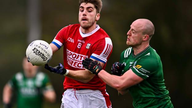 Ian Maguire of Cork in action against Lee Cullen of Fermanagh during the Allianz Football League Division 2 match between Fermanagh and Cork at St Joseph’s Park in Ederney, Fermanagh. Photo by Ben McShane/Sportsfile.