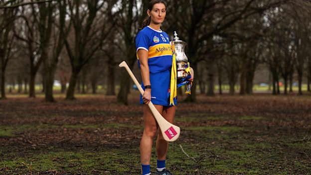 Tipperary's Caoimhe Maher pictured at the launch of the 2025 Very Camogie Leagues. This year’s competition promises to be an exciting showcase of talent, passion, and dedication to the game. INPHO/James Crombie