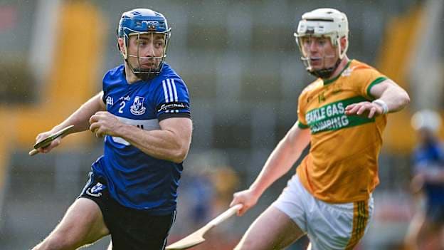 Conor O’Sullivan, Sarsfields, and Steven Conway, Feakle, in AIB Munster Club SHC action. Photo by Brendan Moran/Sportsfile