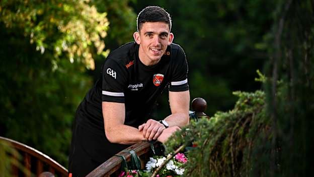 Rory Grugan during an Armagh Media Conference ahead of the GAA Football All-Ireland Senior Championship Final at the Carrickdale Hotel in Dundalk, Louth. Photo by Harry Murphy/Sportsfile