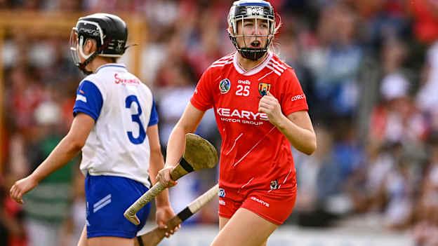 Cork's Orlaith Mullins celebrates at UPMC Nowlan Park. Photo by Ben McShane/Sportsfile