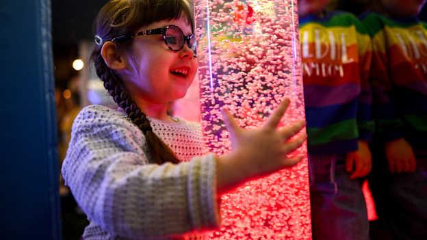 Croke Park this week launched their Sensory Room with children from Child Vision. In attendence at the launch is McKenna Brady, age 4, from Dublin. Photo by David Fitzgerald/Sportsfile.