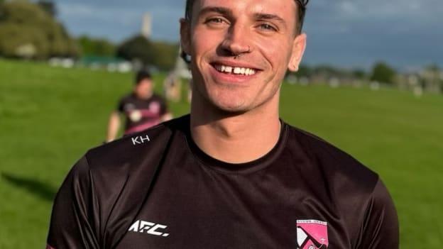 Na Gaeil Aeracha hurling team captain, Karl Hatton. 