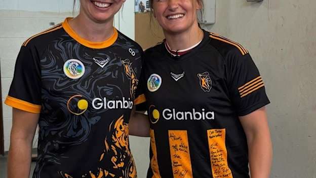 Kilkenny camogie captain, Caoimhe Dowling pictured with Katie Taylor. 