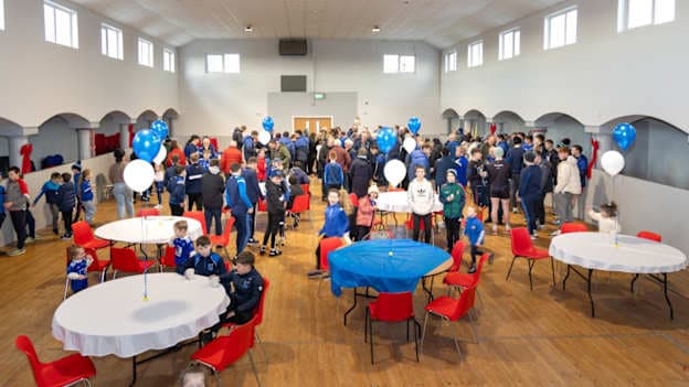 The Tooreen hurlers mingling with supporters at a meet and greet last weekend. 