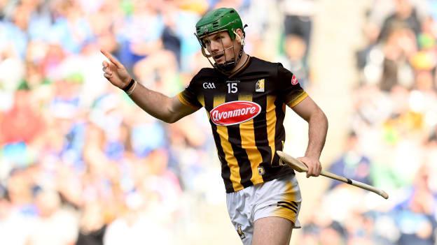 Eoin Cody of Kilkenny celebrates after scoring his side's first goal during the Leinster GAA Hurling Senior Championship final match between Dublin and Kilkenny at Croke Park in Dublin. Photo by Seb Daly/Sportsfile