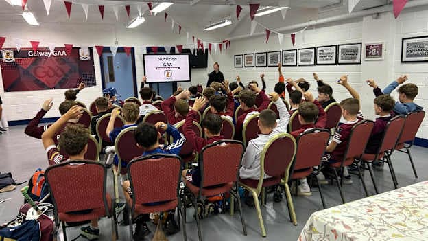 Players from city clubs attended an U13 hurling education day at Pearse Stadium.