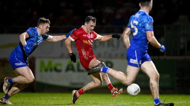 Darragh Canavan scored a first half goal for Tyrone against Monaghan. Photo by Ramsey Cardy/Sportsfile