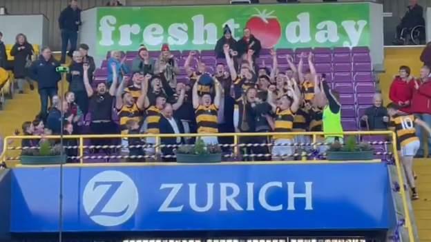 Rathnure celebrate after winning the AIB Intermediate Club Hurling Championship. 