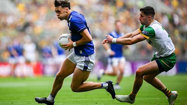 David Clifford of Kerry in action against Brendan McCole of Donegal during the GAA Football All-Ireland Senior Championship final match between Kerry and Donegal at Croke Park in Dublin. Photo by Seb Daly/Sportsfile.