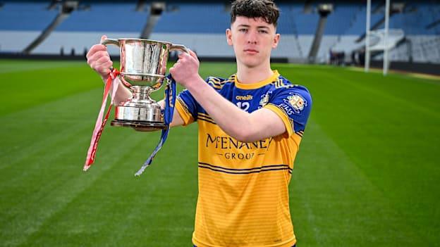 Mark Hanratty of Patrician Carrickmacross, Monaghan, ahead of their Masita All-Ireland Post Primary Schools B Football Final against Roscommon CBS during the Masita All-Ireland Post Primary Schools Finals Captains Call at Croke Park in Dublin. Photo by Stephen McCarthy/Sportsfile.