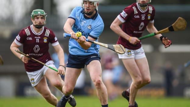 Conor Donohoe, Dublin, surrounded by Westmeath's David Williams and David O'Reilly at Parnell Park. Photo by Tom Beary/Sportsfile