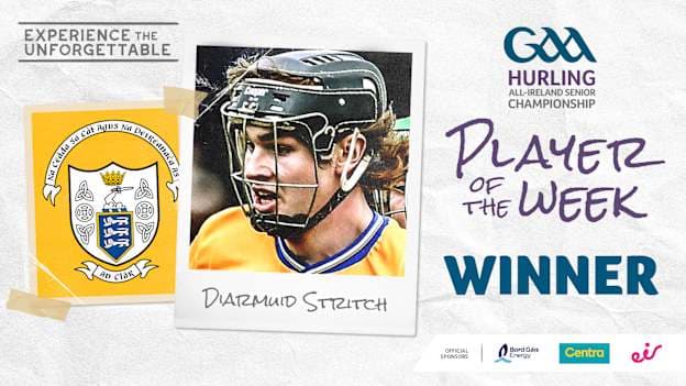 The public has voted Clare's Diarmuid Stritch the GAA.ie Hurler of the Week. 