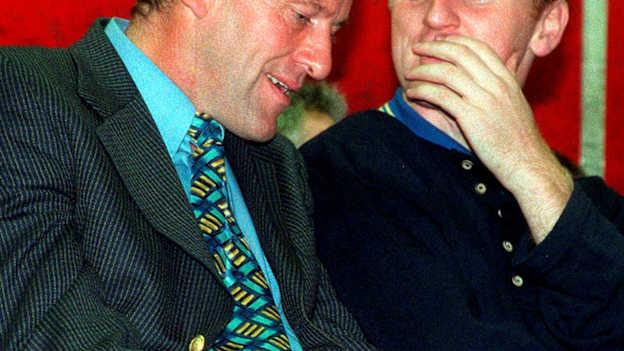 Former Clare manager Loughnane pictured with Brian Lohan.