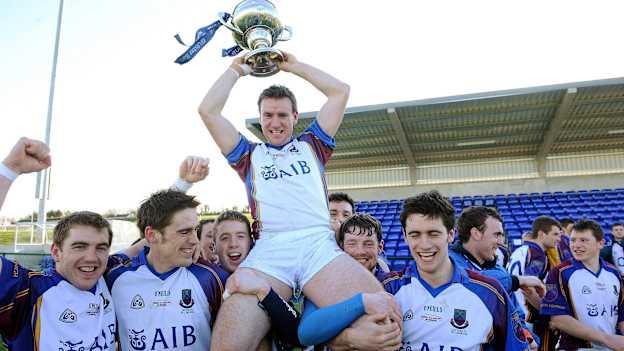 University of Limerick team captain Kieran Joyce is lifted by his team-mates in celebration after winning the 2011 Fitzgibbon Cup Final against Limerick IT.  Picture credit: Matt Browne / SPORTSFILE