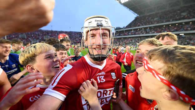 Patrick Horgan of Cork is congratulated by supporters after the Munster GAA Hurling Senior Championship Round 3 match between Cork and Limerick at SuperValu Páirc Ui Chaoimh in Cork. Photo by Stephen McCarthy/Sportsfile.
