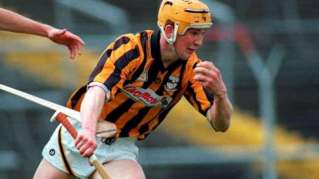 Liam Keoghan of Kilkenny, a father of current Cats star, Mossly Keoghan, pictured during the Church & General National Hurling League Quarter-Final match between Laois and Kilkenny at at Semple Stadium in Thurles, Tipperary, in 1996. Photo by Ray McManus/Sportsfile.